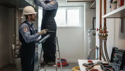 Duluth, MN plumber repairing a home pipe for cold-climate plumbing service