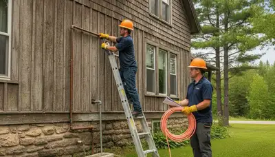 Professional Duluth, MN plumber repairing a leaking pipe for residential plumbing service