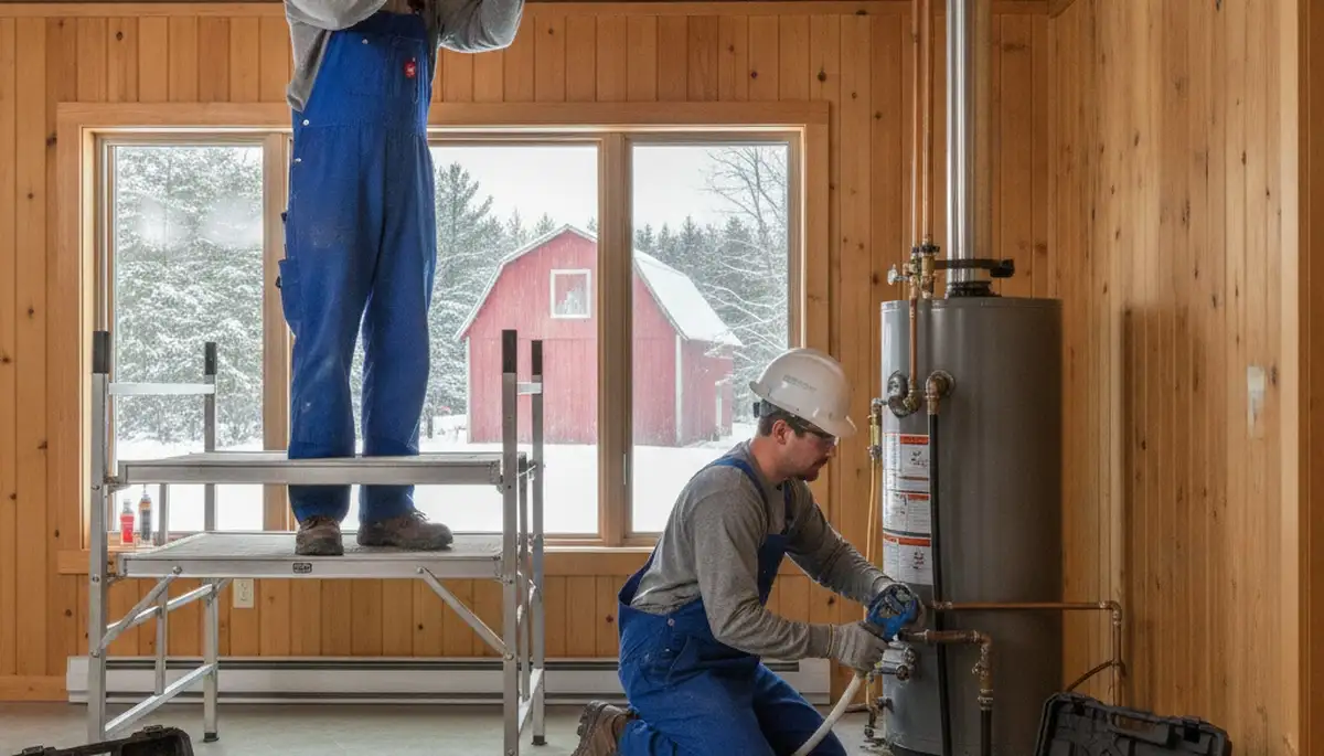 Plumber repairing pipes in Duluth, MN for local plumbing service